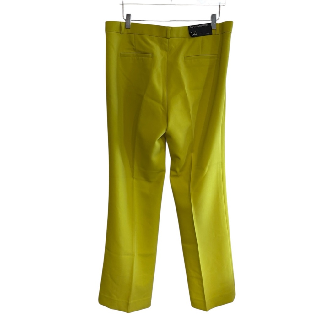 Banana Republic  Logan Midrise trousers in Chartreuse size 14 NWT - Picture 7 of 12